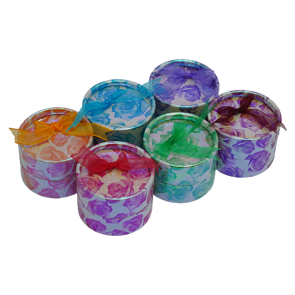 Glitter Cardboard Mix Color Circular Ring Box