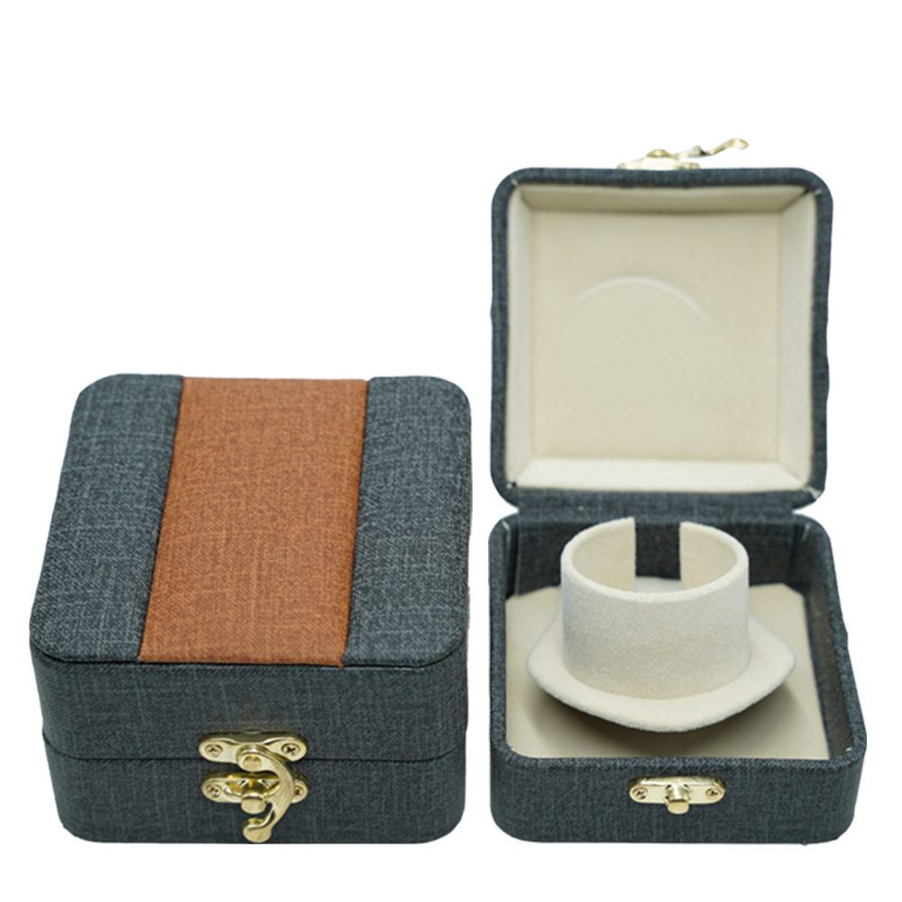 Leather & Velvet in Brown & Grey Jewelry Boxes