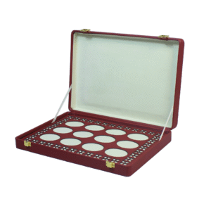 Maroon Leather Stock Boxes