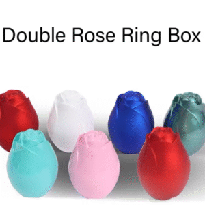 Double Opening Rose Shaped Ring Holder Stylish