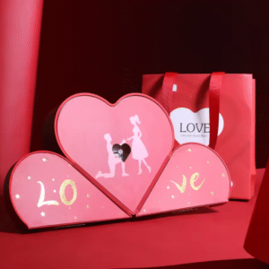 Double Door Heart Shaped Love Jewelry Box