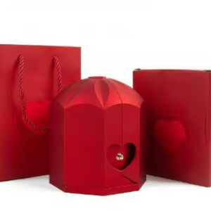 Rose drawer box Creative Castle Double Door Jewelry Box