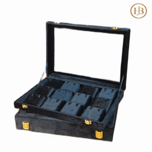 Prestige Red & Black Stock Box With Mirror