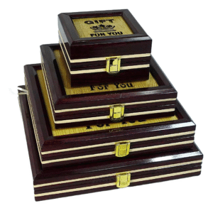 PVC Brown Wooden Jewelry Boxes