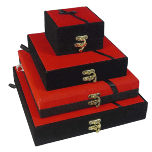 Red & Black Ribbon Jewelry Boxes