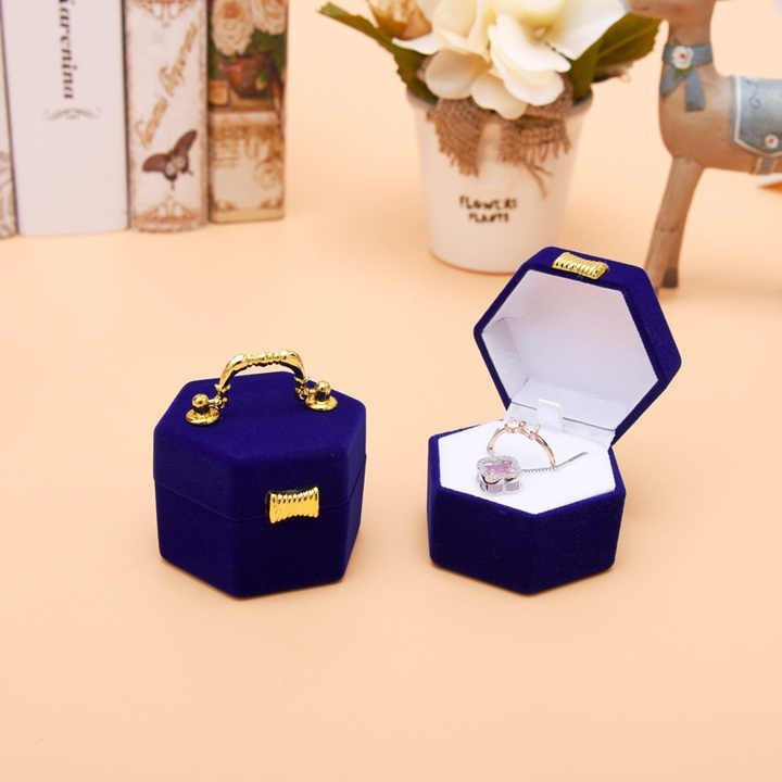 New Born Baby Velvet Suit Case Ring Box