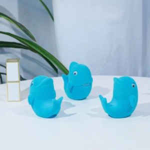 New Born Baby Velvet Dolphin Ring Box