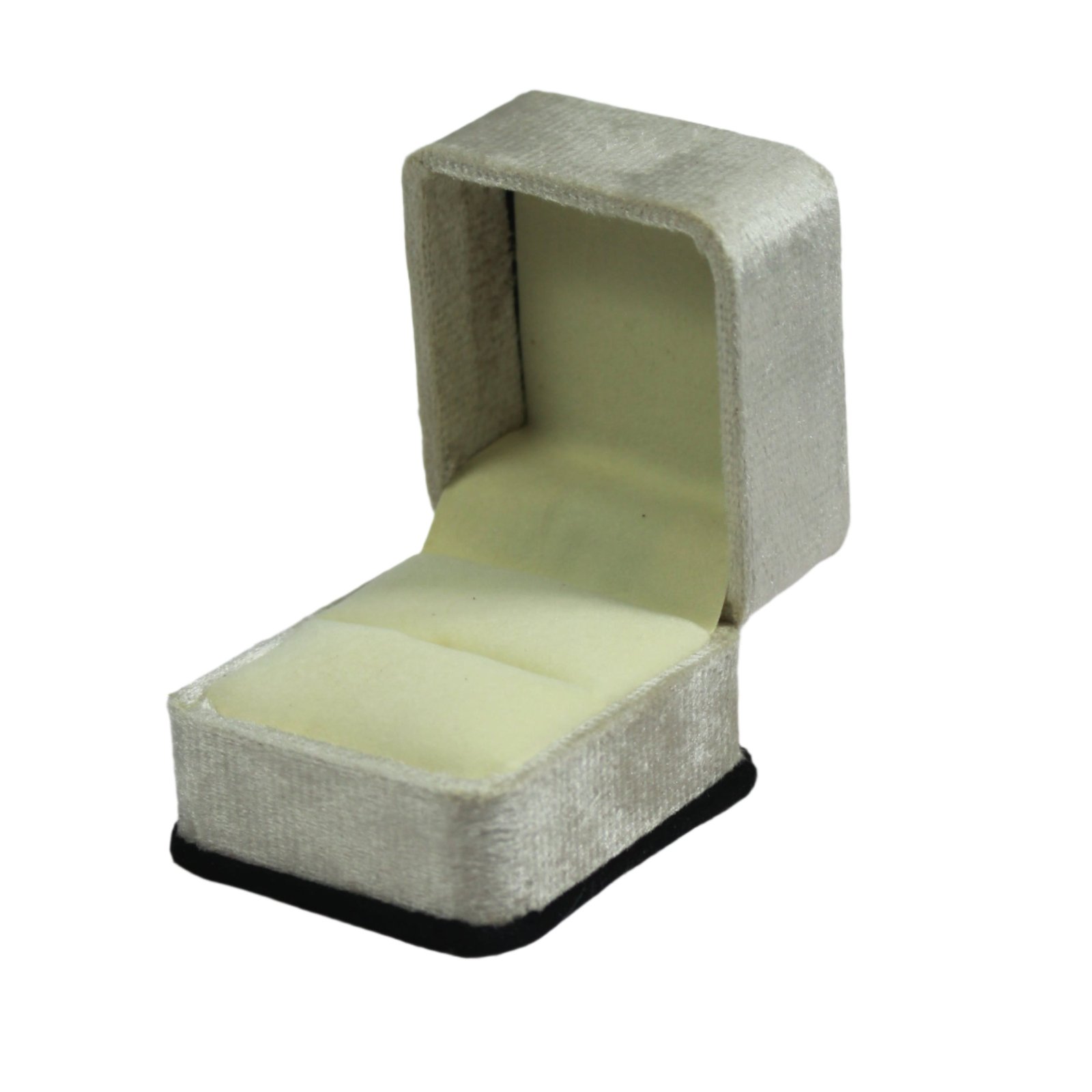 Gold Box White Velvet Ring Box with Colored Top - Image 6