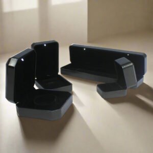 Green Lacquer 5-Piece Jewelry Box Set with LED