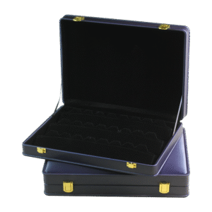 Blue Leatherette Stock Boxes