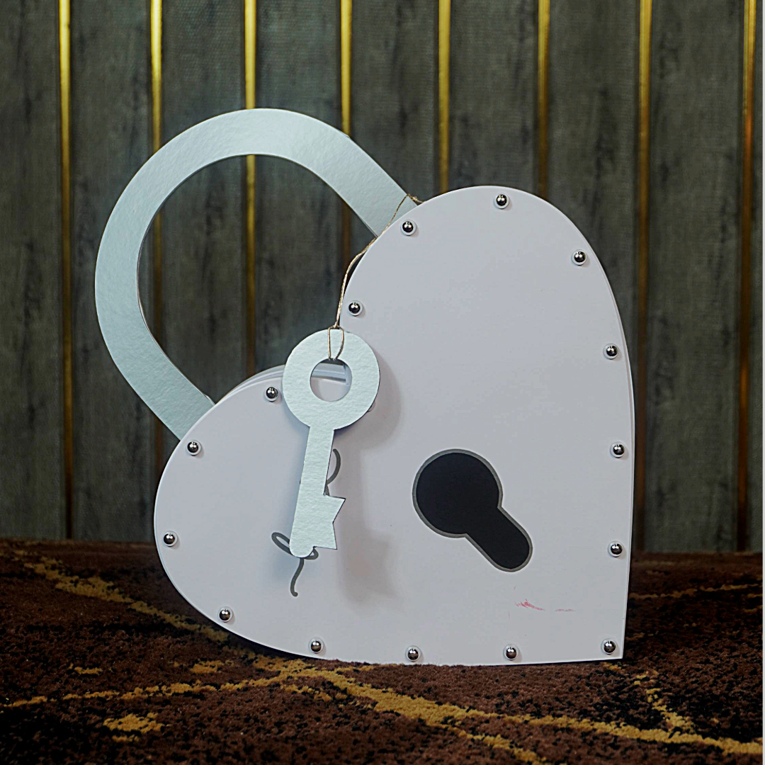 Heart Lock & Key Gift Box | Unique Decorative Box for Jewelry & Gifts - Image 5