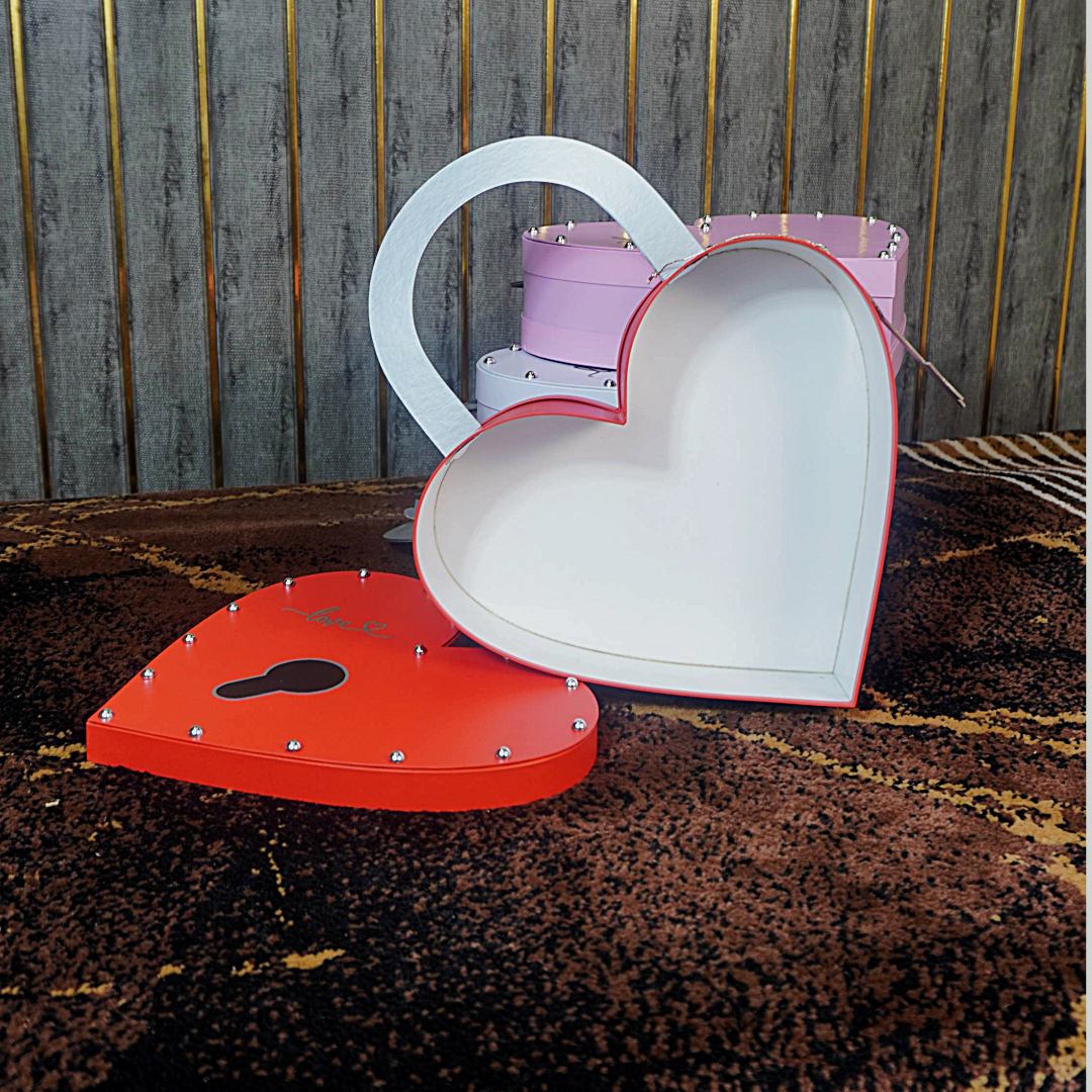 Heart Lock & Key Gift Box | Unique Decorative Box for Jewelry & Gifts - Image 2