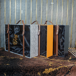 Luxury Acrylic Gift Box with Leather Straps & Satin Lining – Premium gift Presentation Box.