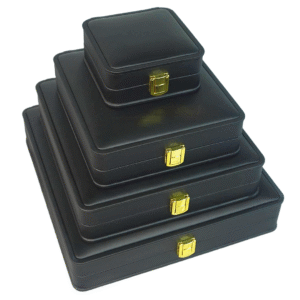 Black Leather (Black Interior) Jewelry Boxes