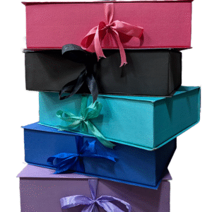 Colorful Cardboard Booklet Ribbon Boxes