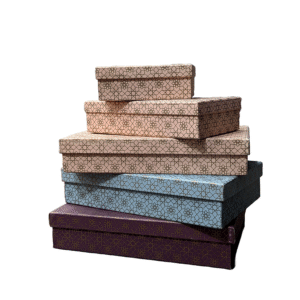 Top Bottom 3pcs Set Cardboard Box with Symmetrical Design (Small)