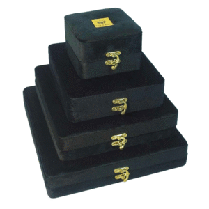 Gold Box Black Velvet Jewelry Boxes