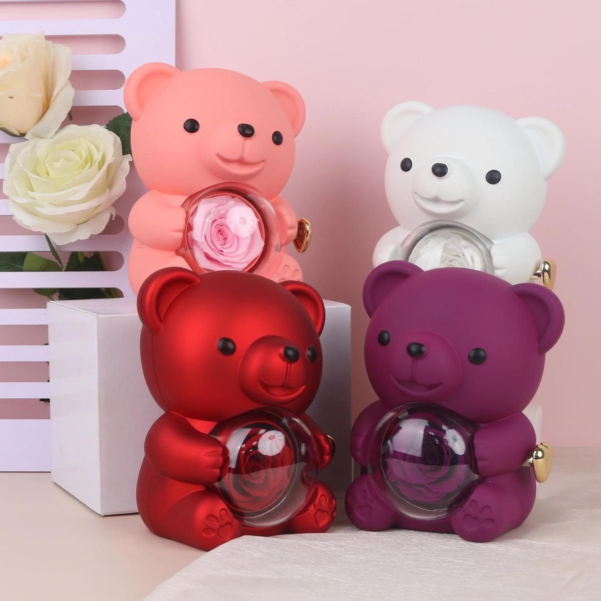 teddy bear ring boxes